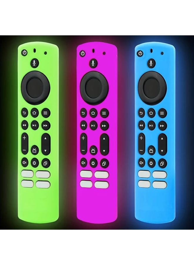 Glow In The Dark Luminous Orange Silicone Remote Case With Lanyard For Fire TV Alexa - Image 1